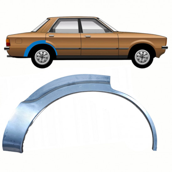 Panneau de réparation arc d'aile arrière pour Ford Taunus 1976-1982 / Gauche 8773