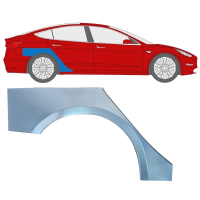 Panneau de réparation arc d'aile arrière pour Tesla Model 3 2017-2023 / Droite 16373