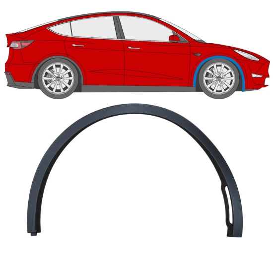 Moulure de l’aile avant pour Tesla Model Y 2020-2025 / Droite 17288