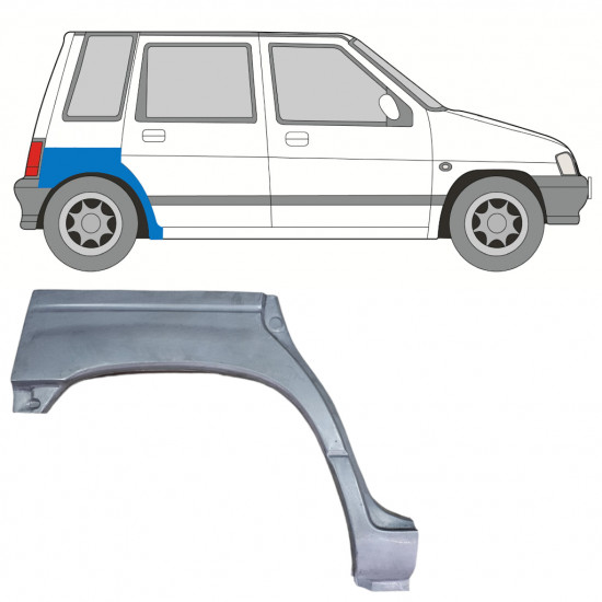 DAEWOO TICO 1991-2000 PASSAGE DE ROUE ARRIÈRE / DROIT