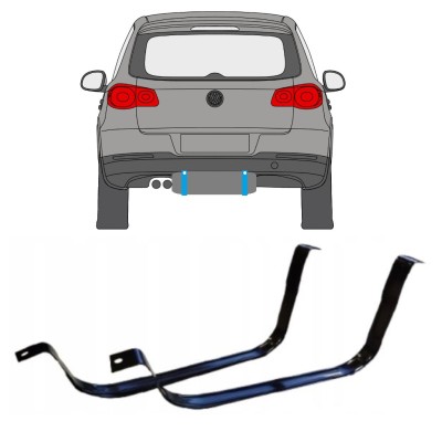 Réservoir à carburant sangles pour Volkswagen Tiguan 2007-2016 14954