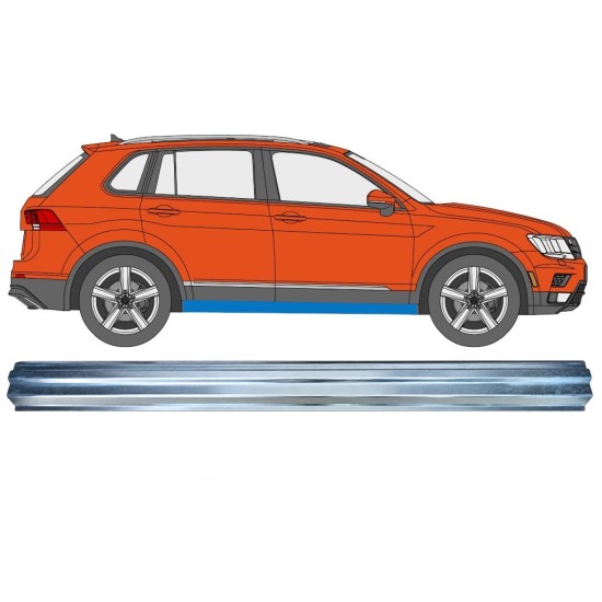 Réparation bas de caisse inférieure pour Volkswagen Tiguan 2016-2024 / Droite 17220