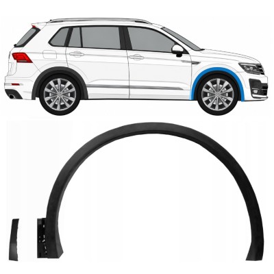 Moulure de l’aile avant pour Volkswagen Tiguan 2016-2020 R-Line / Droite / Ensemble 14848