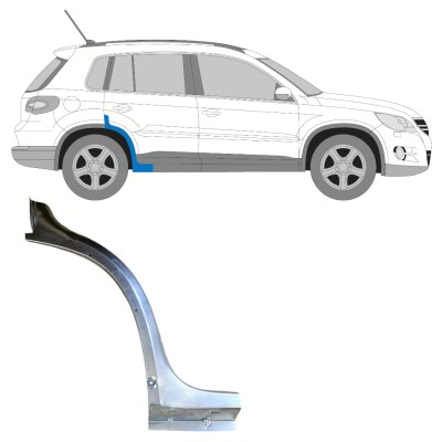 Panneau de réparation partie avant de l'aile arrière pour Volkswagen Tiguan 2007-2016 / Droite 15783