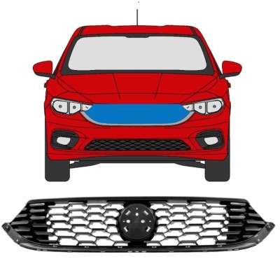 Grille de calandre pour Fiat Tipo 2016- 7530