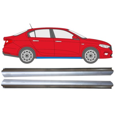 Réparation bas de caisse inférieure pour Fiat Tipo 2016- / Gauche+Droit / Ensemble 14974