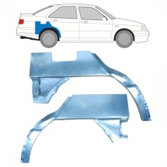 Panneau de réparation arc d'aile arrière pour Seat Toledo I 1991-1999 / Gauche+Droit / Ensemble 10804