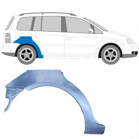 Panneau de réparation arc d'aile arrière pour VW Touran 2003-2010 / Droite 8509