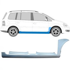 Panneau de réparation du seuil + panneau de réparation de l'aile avant pour Volkswagen Touran 2003-2010 / Droite / Ensemble 11164