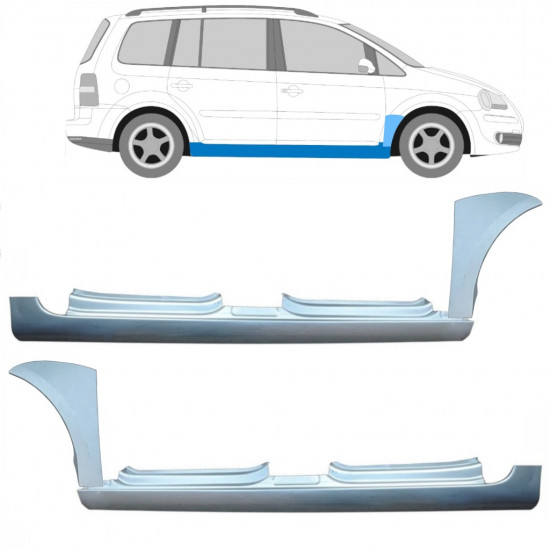 Réparation bas de caisse + l’aile avant pour VW Touran 2003-2010 11166