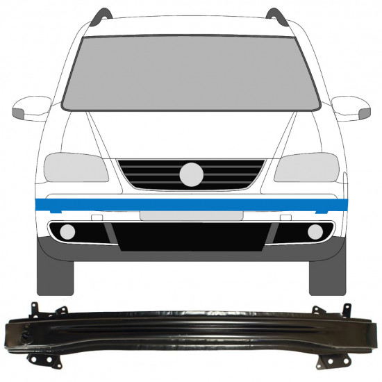 VW TOURAN / CADDY 2003- PARE-CHOCS AVANT BARRE DE RENFORT DE LA TRAVERSE