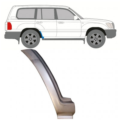 TOYOTA LAND CRUISER 1998-2007 PASSAGE DE ROUE ARRIÈRE PARTIE INFÉRIEURE / DROIT