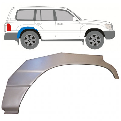 Panneau de réparation arc d'aile arrière pour Toyota Land Cruiser 1998-2007 / Droite 8982