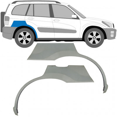 Panneau de réparation arc d'aile arrière pour Toyota RAV4 2000-2005 / Gauche+Droit / Ensemble 9432