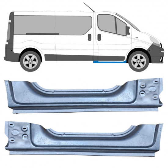 Réparation bas de caisse pour Opel Vivaro / R Trafic 2001- / Gauche+Droit / Ensemble 9654