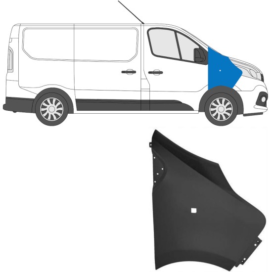 Aile avant pour Renault Trafic 2014- 2014-2021 / Droite 17101