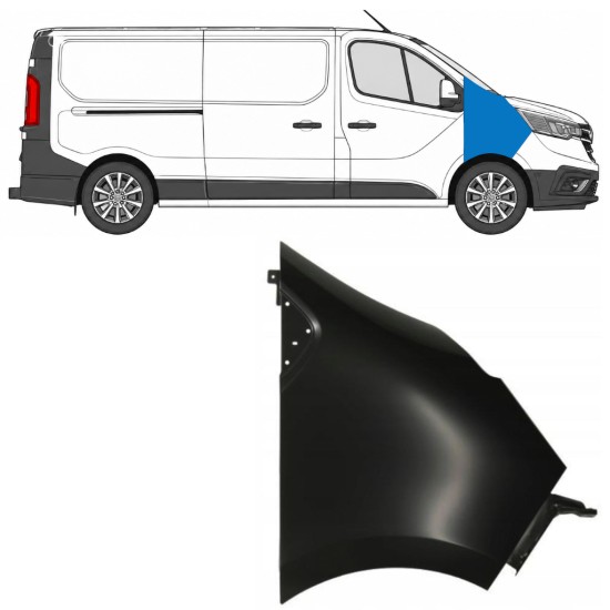 Aile avant pour Renault Trafic 2014- 2021-2026 / Droite 17104