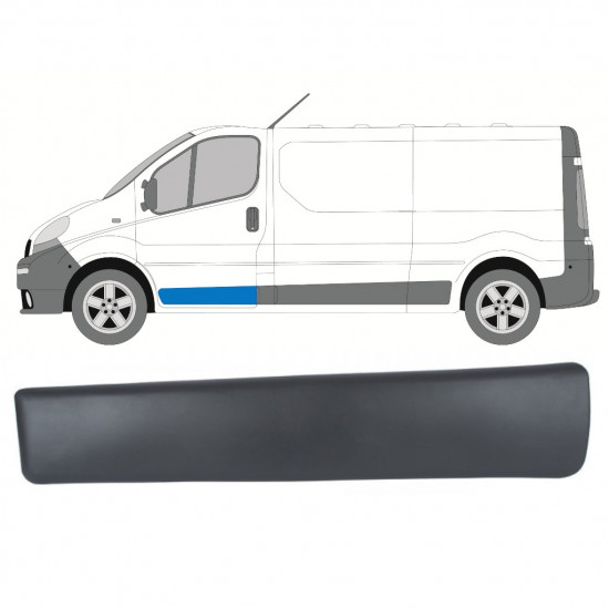 Moulure latérale sur porte avant pour Renault Trafic 2001-2014 / Gauche 8200