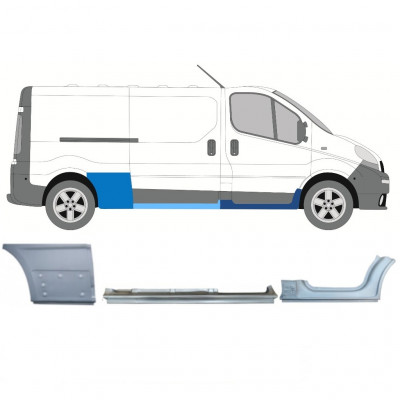 Ensemble de panneaux de réparation pour Renault Trafic Opel Vivaro 2001-2014 / LWB / Droite /  11105