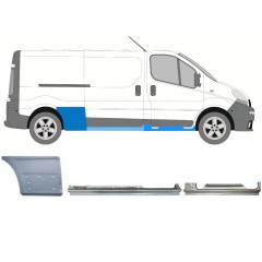Ensemble de panneaux de réparation pour Opel Vivaro 2001-2014 / Droite / 13304