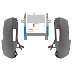Coin du pare-chocs arrière pour Opel Vivaro 2001-2014 / Gauche+Droit / Ensemble 15306