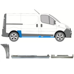 Ensemble de panneaux de réparation pour Renault Trafic 2001-2014 / Droite / 13310