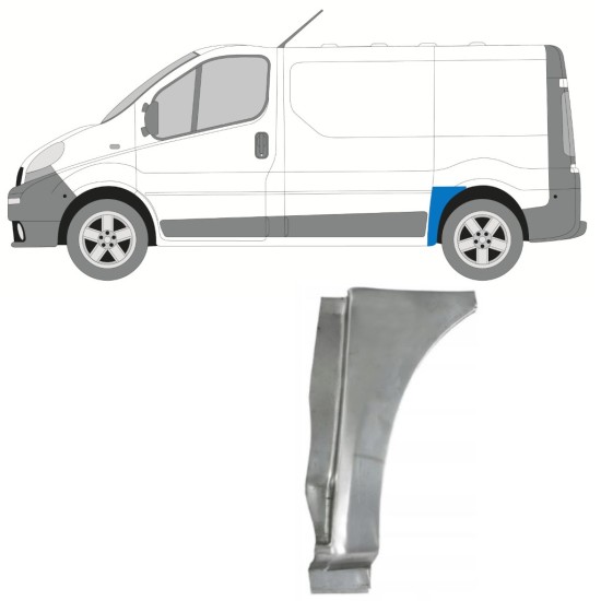 Panneau de réparation arc d'aile arrière pour Nissan Primastar 2001-2014 / Gauche 15767