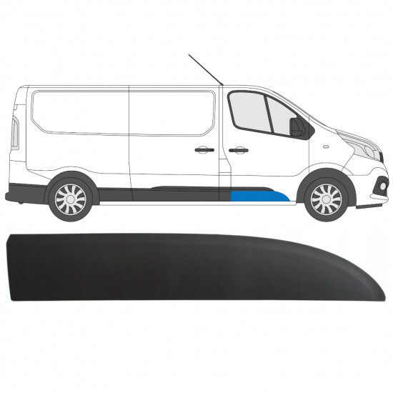 Moulure latérale sur porte avant pour Renault Trafic 2014- / Droite 8213