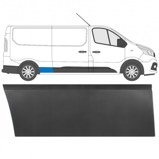 RENAULT TRAFIC 2014- ARRIÈRE ARRIÈRE AILE MOULURE PANNEAU DE GARNITURE / DROIT