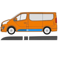 Moulure latérale arrière pour Opel Vivaro 2014-2019 / Gauche / Ensemble 13327