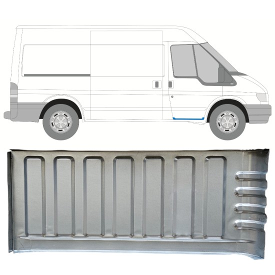 Tôle de réparation de marchepied pour Ford Transit 2000-2013 / Droite 15054
