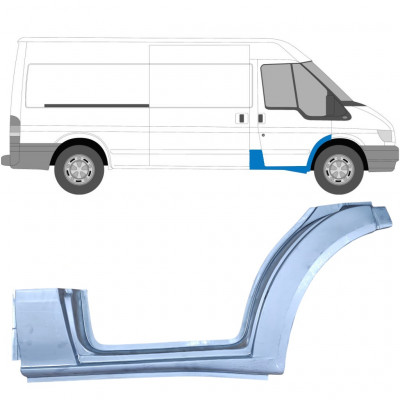 Panneau de réparation bas de caisse + arc d'aile avant pour Ford Transit 2000-2013 / Droite 9076