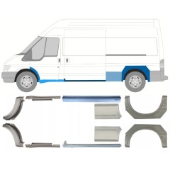 Réparation bas de caisse + passage de roue arrière pour Ford Transit 2000-2013 / Ensemble 12678