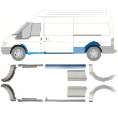 Réparation bas de caisse + passage de roue arrière pour Ford Transit 2000-2013 / Ensemble 12677