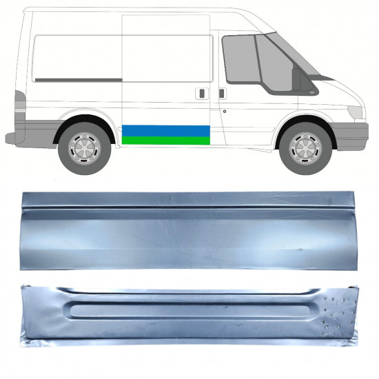 FORD TRANSIT 2000-2013 EMPATTEMENT COURT PORTE COULISSANTE INTÉRIEURE TOIT PANNEAU DE RÉPARATION / SET / DROIT