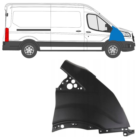 Aile avant pour Ford Transit 2014- 2014-2019 / Droite 17092