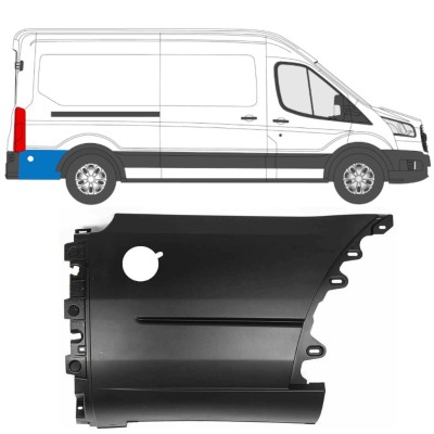 Moulure de derrière roue arrière pour Ford Transit 2014- / Droite 14672