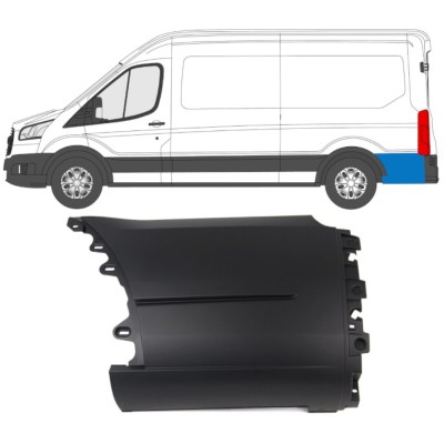 Moulure de derrière roue arrière pour Ford Transit 2014- / Gauche 14671