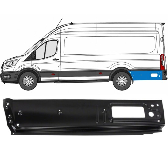 Panneau de réparation arc d'aile arrière pour Ford Transit 2014- 2014-2026 / Gauche / Droite 17089
