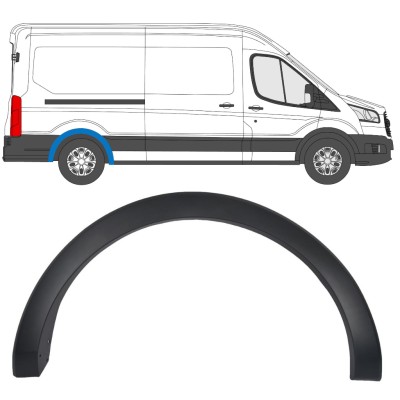 Moulure latérale sur aile arrière pour Ford Transit 2014- / Droite 14668