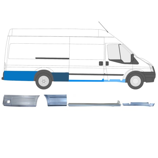 Ensemble de panneaux de réparation pour Ford Transit 2000-2013 / Droite / 14683