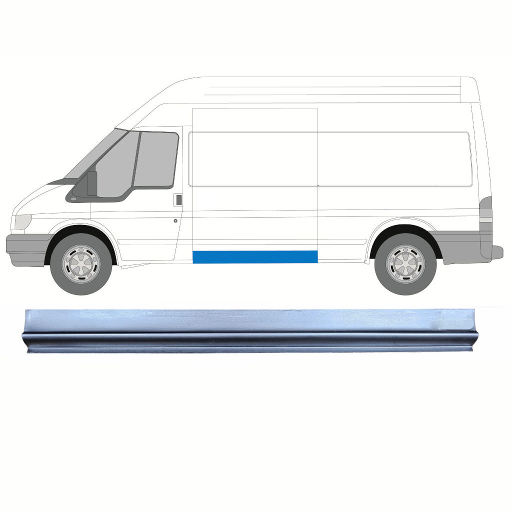 Panneau De Réparation Latéral Pour Ford Transit 2000-2013 / Mwb / Gauche 9136