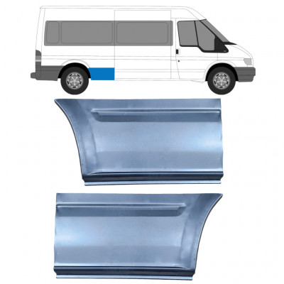 Panneau de réparation arc d'aile arrière pour Ford Transit 2000- / LWB / Gauche+Droit / Ensemble 9663