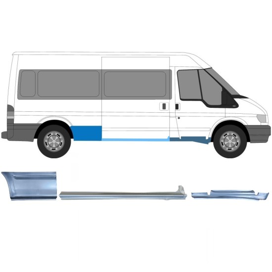 Ensemble de panneaux de réparation pour Ford Transit 2000-2013  / LWB / Droite /  12436