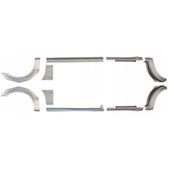 Réparation bas de caisse + passage de roue arrière pour Ford Transit 2000-2013 / Gauche+Droit / Ensemble 10637