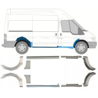 Réparation bas de caisse + passage de roue arrière pour Ford Transit 2000-2013 / Gauche+Droit / Ensemble 10637