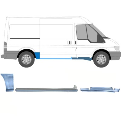 Ensemble de panneaux de réparation pour Ford Transit 2000-2013 / Droite / 12434