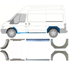 Réparation bas de caisse + passage de roue arrière pour Ford Transit 2000-2013 / Ensemble 12675