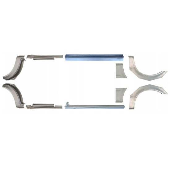 Réparation bas de caisse + passage de roue arrière pour Ford Transit 2000-2013 / Ensemble 12676