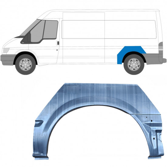 Panneau de réparation arc d'aile arrière pour Ford Transit 2000- / MWB / LWB / Gauche 7159